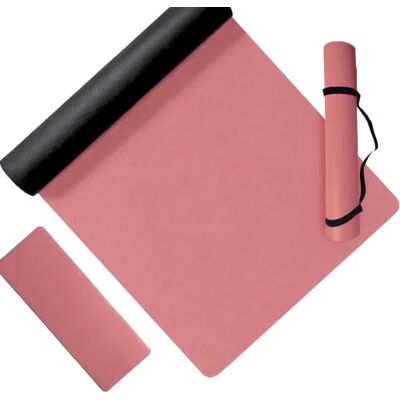 Relaxdays yogamat, 5 mm dik, 68 x 183 cm, diverse kleuren met draagriem, antislip, PU, sportmat, yoga, pilates, fitness Relaxdays yogamat, 5 mm dik, 68 x 183 cm, diverse kleuren met draagriem, antislip, PU, sportmat, yoga, pilates, fitness