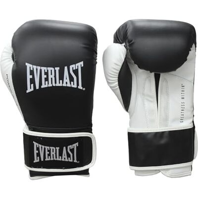 Everlast Powerlock OG 10 oz Bokshandschoenen, zwart/witte bokshandschoenen voor tassen, wanten werk en sparring, haak & lus systeem, geavanceerde schuimtechnologie, ergonomische grip Authentieke Everlast Powerlock OG 10 oz Bokshandschoenen, zwart/witte bokshandschoenen voor tassen, wanten werk en sparring, haak & lus systeem, geavanceerde schuimtechnologie, ergonomische grip Authentieke