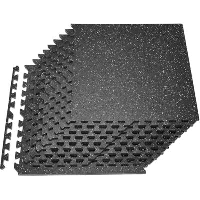 VEVOR Puzzel-vloerbeschermingsmat voor sportscholen, 12 stuks, 610 x 610 x 14 mm, EVA-schuim matten met witte stippen, voor gymnastiek, kantoor, training VEVOR Puzzel-vloerbeschermingsmat voor sportscholen, 12 stuks, 610 x 610 x 14 mm, EVA-schuim matten met witte stippen, voor gymnastiek, kantoor, training