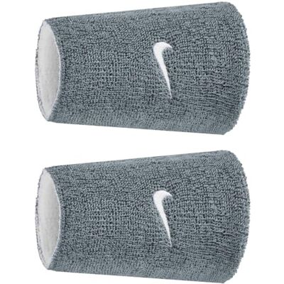 NIKE Unisex Swoosh Classic Reversible Doublewide 2Pk Zweetband Cool Grey/White/Cool Grey One Size NIKE Unisex Swoosh Classic Reversible Doublewide 2Pk Zweetband Cool Grey/White/Cool Grey One Size