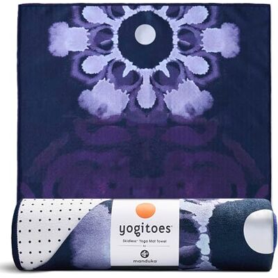 Manduka Yogitoes Yogitoes Yogahanddoek voor mat, antislip en sneldrogend, voor hete yoga, met rubberen onderkant met stippen, 71 inch lang, dun en lichtgewicht Manduka Yogitoes Yogitoes Yogahanddoek voor mat, antislip en sneldrogend, voor hete yoga, met rubberen onderkant met stippen, 71 inch lang, dun en lichtgewicht