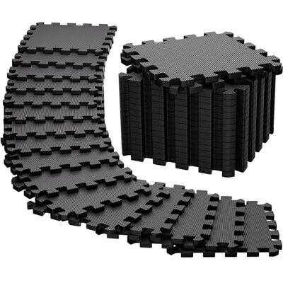 Ultrasport Puzzelmatten, Dikke Schuimvloermatten voor Home Gym, Garage, Schuur en Rubbervloer, Rubbermatten, Gymvloerbescherming, 54 Stuks Ultrasport Puzzelmatten, Dikke Schuimvloermatten voor Home Gym, Garage, Schuur en Rubbervloer, Rubbermatten, Gymvloerbescherming, 54 Stuks