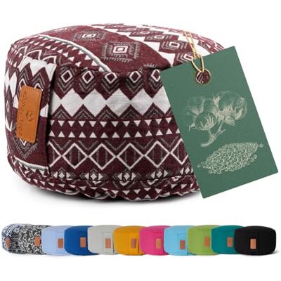 #DoYourYoga Ronde yogabolster, wasbare overtrek, biologische boekweitschalen (KBA) vulling, 30 x 15 cm, yogabussen voor yin yoga en meditatie stijl (2) #DoYourYoga Ronde yogabolster, wasbare overtrek, biologische boekweitschalen (KBA) vulling, 30 x 15 cm, yogabussen voor yin yoga en meditatie stijl (2)