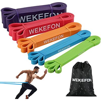 WEKEFON Pull Up Assistance Bands 1,5-4,5 kg dik, heavy duty weerstandsbanden, set voor mannen en vrouwen, oefenbanden, stretch workout band voor lichaamstraining, crossfit, mobiliteit fitness assist WEKEFON Pull Up Assistance Bands 1,5-4,5 kg dik, heavy duty weerstandsbanden, set voor mannen en vrouwen, oefenbanden, stretch workout band voor lichaamstraining, crossfit, mobiliteit fitness assist