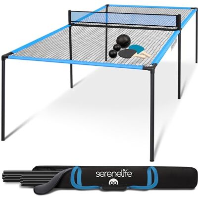 SereneLife Pingpongtafel Trampoline Pingpongtafel – Stevig Stalen Frame met Poedercoating – Inclusief Batjes, Kleine & Grote Ballen – Indoor/Outdoor voor Strand & Speelkamer SereneLife Pingpongtafel Trampoline Pingpongtafel – Stevig Stalen Frame met Poedercoating – Inclusief Batjes, Kleine & Grote Ballen – Indoor/Outdoor voor Strand & Speelkamer