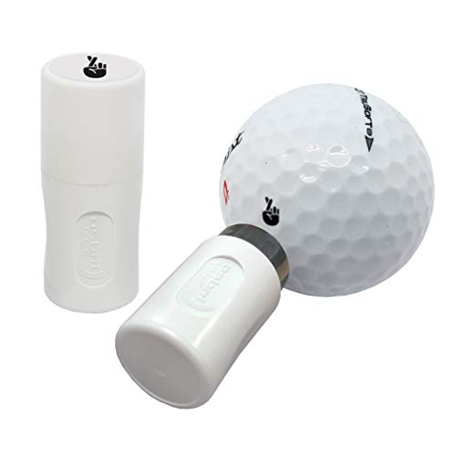 Asbri Golf Bal Stempel, Zwart, Gekruiste Vinger