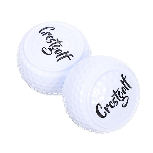 GANAZONO 2 Stuks Platte Golf Golfballen Ballen Trainen Hulpmiddelen Oefenen Professionele Trainingsballen Training Putting Hengel Trainingsballen Voor Golfen Toestel Vlak Sarin Wit