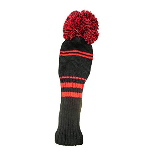 Longridge Pom Pom Driver golfhoofddeksel zwart/rood