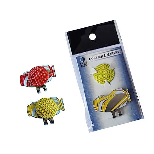 YARNOW Bal Markeringen 2 Stuks bal marker hoed clip golfbal marker hulpmiddel voor het markeren van ballen markeringen bal merk Ballen zak