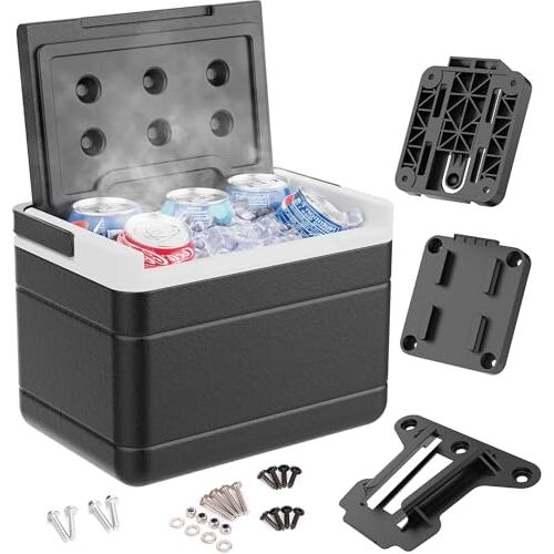 10L0L Golfkar Ijskoeler Universele Geïsoleerde Draagbare Koeler Lichtgewicht Ijskist Box met Montagebeugel Kit voor Yamaha, EZGO, Club Car, OEM 102588101 103886801