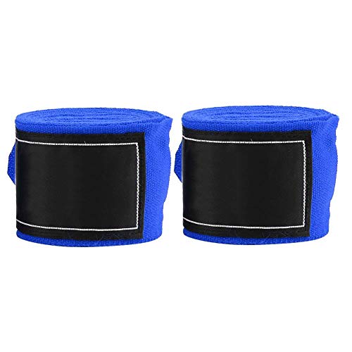 ONDIAN CHUNCIN Boksen katoenen wraps, ademende boksen apparatuur Duurzame boksverbanden, 2 stuks 2,5 m for taekwondo boksen (rood) (Color : Blue)