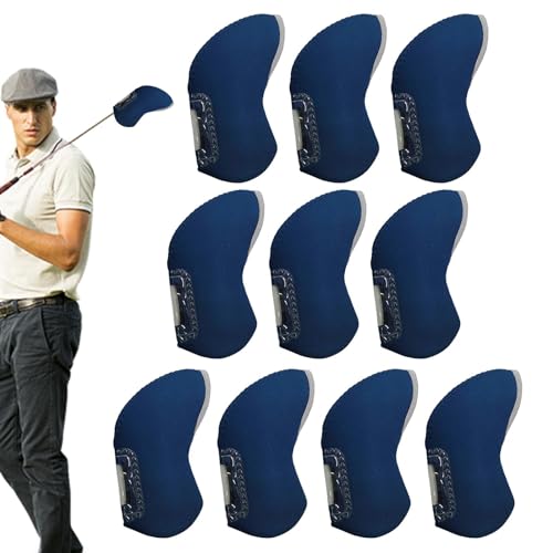 Copangle Hoofdhoezen voor golfclubs,golfclubhoezen Transparante driverhoofdcovers voor golfclubs   10 STKS Duikstof Golf Headcovers Golf Driver Covers Geschikt voor de meeste standaard ijzers