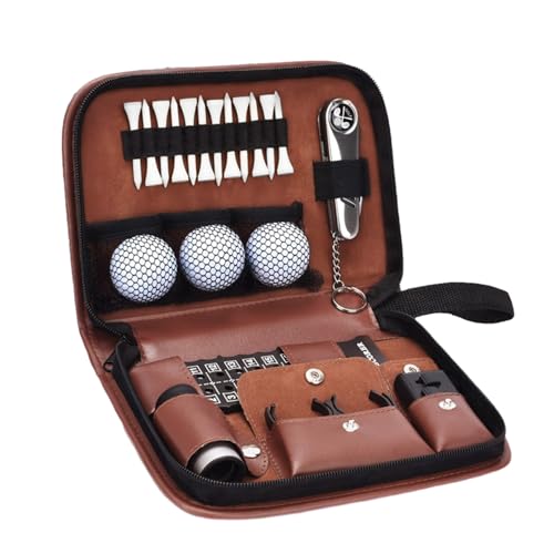 Decorhome Accessoires voor golfuitrusting Opbergkoffer,Mooie bruine golfuitrustingkoffer   Golfuitrusting Accessoires Opbergruimte voor Vaderdag Verjaardagscadeau