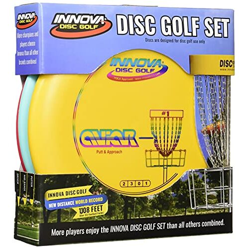 Innova Disc Golf Set Driver, Middenklasse en putter, comfortabel DX kunststof, kleuren kunnen variëren (3 stuks)