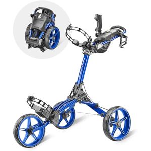 Caddytek CaddyLite Compacte semi-automatische opvouwbare en uitvouwbare golfduwwagen, blauw, één maat Caddytek CaddyLite Compacte semi-automatische opvouwbare en uitvouwbare golfduwwagen, blauw, één maat