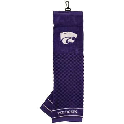 Team Golf NCAA Kansas State Wildcats geborduurde golfhanddoek, geruit schrobberontwerp, geborduurd logo Team Golf NCAA Kansas State Wildcats geborduurde golfhanddoek, geruit schrobberontwerp, geborduurd logo