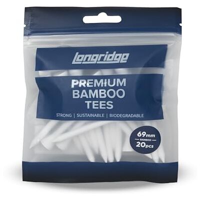 Longridge BAMBOE TEES 69mm (20 stuks) WIT Longridge BAMBOE TEES 69mm (20 stuks) WIT
