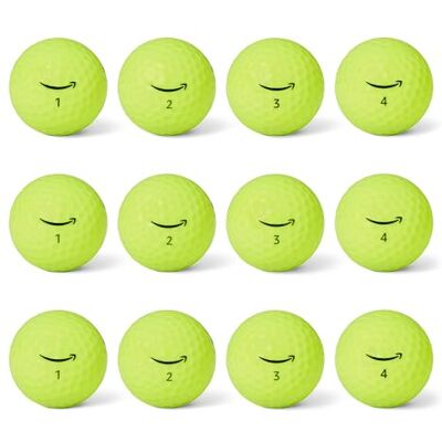 Amazon Basics Zachte Golfballen, 12 Stuks, Geel Amazon Basics Zachte Golfballen, 12 Stuks, Geel