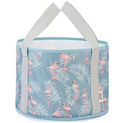 kabinga Opvouwbare voetreinigingstas, draagbaar, voor buiten, flamingo, blauw, Oxford Cloth, M kabinga Opvouwbare voetreinigingstas, draagbaar, voor buiten, flamingo, blauw, Oxford Cloth, M