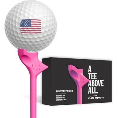 FLIGHTPATH Premium Golf Tees Duurzame Plastic Golf Tees Ontworpen om de afstand en precisie van golfschoten te verbeteren Robotisch getest om het draaien van de bal te verminderen USGA FLIGHTPATH Premium Golf Tees Duurzame Plastic Golf Tees Ontworpen om de afstand en precisie van golfschoten te verbeteren Robotisch getest om het draaien van de bal te verminderen USGA