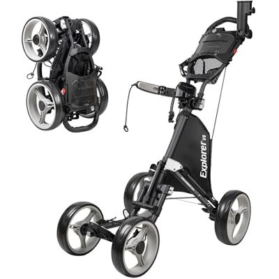 Caddytek Unisex Explorer V8 Silver Golf Push Cart, Zilver, One Size UK Caddytek Unisex Explorer V8 Silver Golf Push Cart, Zilver, One Size UK