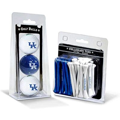 Team Golf NCAA Kentucky Wildcats 3 Golf Balls And 50 Golf Tees Logo Imprinted Golf Balls (3 Count) & 2-3/4" Regulation Golf Tees (50 Count), Multi Colored Team Golf NCAA Kentucky Wildcats 3 Golf Balls And 50 Golf Tees Logo Imprinted Golf Balls (3 Count) & 2-3/4" Regulation Golf Tees (50 Count), Multi Colored