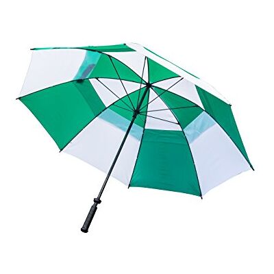 Longridge – Deluxe winddicht – groen/witte golfparaplu Longridge – Deluxe winddicht – groen/witte golfparaplu