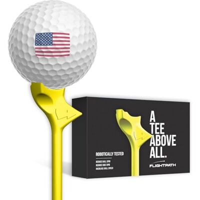 FLIGHTPATH Premium Golf Tees Duurzame Plastic Golf Tees Ontworpen om de afstand en precisie van golfschoten te verbeteren Robotisch getest om het draaien van de bal te verminderen USGA FLIGHTPATH Premium Golf Tees Duurzame Plastic Golf Tees Ontworpen om de afstand en precisie van golfschoten te verbeteren Robotisch getest om het draaien van de bal te verminderen USGA