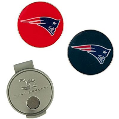 Team Effort New England Patriots Hoed Clip & 2 Ball Markers Team Effort New England Patriots Hoed Clip & 2 Ball Markers
