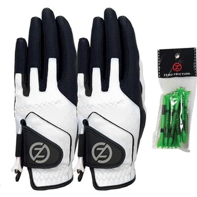 Zero Friction Unisex-Jeugd Junior Synthetische Linkshandige Golfhandschoenen 2 Pack, One Size, Wit Zero Friction Unisex-Jeugd Junior Synthetische Linkshandige Golfhandschoenen 2 Pack, One Size, Wit