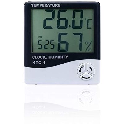 kabinga Elektronische digitale thermometer, vochtmeter voor huishoudelijke temperatuur, mini-hygrometer, uniseks, volwassenen, wit, M kabinga Elektronische digitale thermometer, vochtmeter voor huishoudelijke temperatuur, mini-hygrometer, uniseks, volwassenen, wit, M