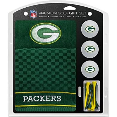 Team Golf NFL Green Bay Packers Gift Set: geborduurde golfhanddoek, 3 golfballen en 14 golfT-shirts 2-3/4 inch regelgeving, drievoudige handdoek 16" x 22" & 100% katoen Team Golf NFL Green Bay Packers Gift Set: geborduurde golfhanddoek, 3 golfballen en 14 golfT-shirts 2-3/4 inch regelgeving, drievoudige handdoek 16" x 22" & 100% katoen
