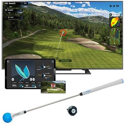 PHIGOLF Golfsimulator met schommelstok voor binnen en buiten, golfswing-trainer met verbeterde bewegingssensor en 3D-swing-analyse, compatibel met E6 Connect APP, werkt op slimme apparaten PHIGOLF Golfsimulator met schommelstok voor binnen en buiten, golfswing-trainer met verbeterde bewegingssensor en 3D-swing-analyse, compatibel met E6 Connect APP, werkt op slimme apparaten