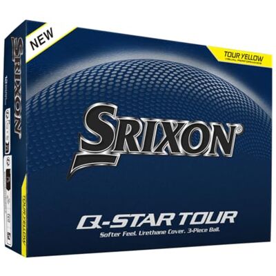 Srixon Q-Star Tour Golfbal met hoogwaardige ultradunne urethaancoating, spin skin + nieuwe generatie, zacht gevoel, FastLayer Core-technologie, 12 stuks Srixon Q-Star Tour Golfbal met hoogwaardige ultradunne urethaancoating, spin skin + nieuwe generatie, zacht gevoel, FastLayer Core-technologie, 12 stuks