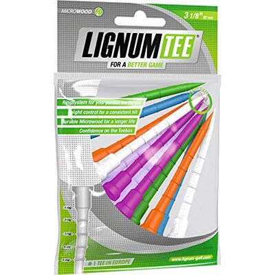 LIGNUM Unisex Adult Golf Tee, gemengde kleuren, 82 mm Duurzaam golftee om te rijden LIGNUM Unisex Adult Golf Tee, gemengde kleuren, 82 mm Duurzaam golftee om te rijden