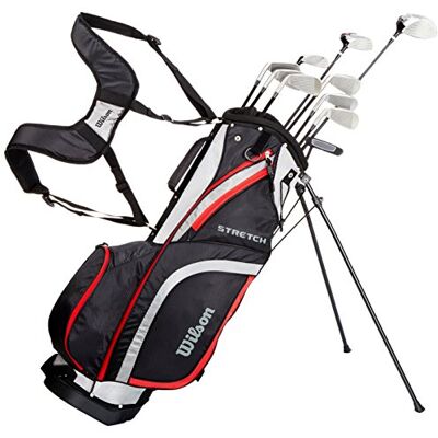 Wilson Golfset - Linkshandig, 10 clubs, draagtas, zwart/grijs/rood Wilson Golfset - Linkshandig, 10 clubs, draagtas, zwart/grijs/rood