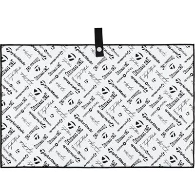 TaylorMade Golfhanddoek met logo, microvezel, zwart, 38,1 x 60,96 cm TaylorMade Golfhanddoek met logo, microvezel, zwart, 38,1 x 60,96 cm