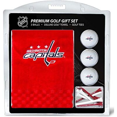 Team Golf NHL Washington Capitals cadeauset: geborduurde golfhanddoek, 3 golfballen en 14 golfT-shirts 2-3/4 inch regelgeving, drievoudige handdoek 16" x 22" & 100% katoen Team Golf NHL Washington Capitals cadeauset: geborduurde golfhanddoek, 3 golfballen en 14 golfT-shirts 2-3/4 inch regelgeving, drievoudige handdoek 16" x 22" & 100% katoen
