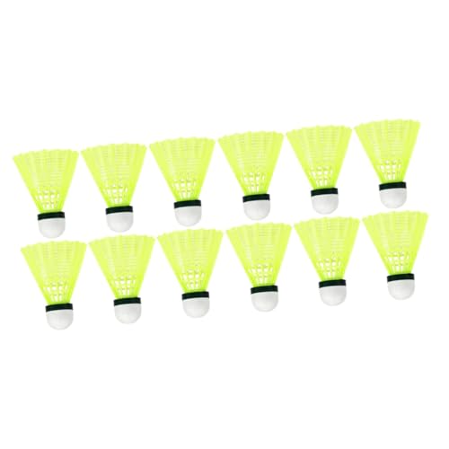 SUPVOX 12 Stuks Nylon kunststof badminton stabiel badminton elastisch badminton Badmintonsportartikelen Familiepretbadminton Stevig badminton Duurzaam Shuttle de vogel nylon bal kind set