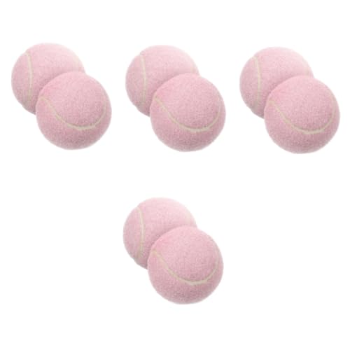 Milisten 8 Stuks Tennisspeelgoed Baltennis Voor Speler Speels Tennissen Tennisbal Trainen Tennissen Trainen Tennisbal Oefenen Tennisbal Om Te Spelen Tennisballen Meisje Huisdier Roze Rubber