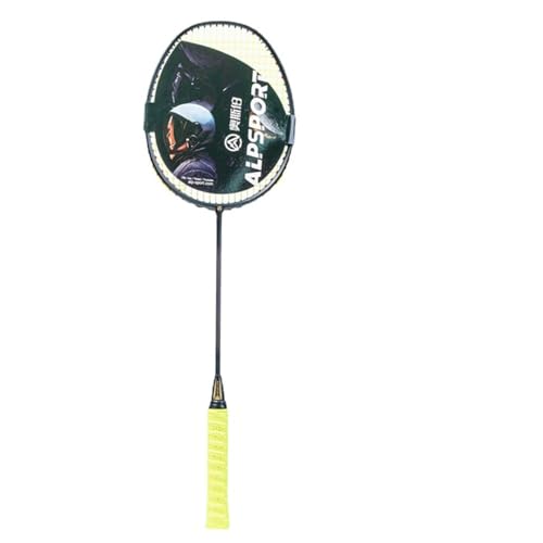 GRASKY Badmintonracket Full Carbon Fiber Ultralight racket met 6U 72g en G4 T700 met badmintonracketzak (groen, 1 stuk met tas)