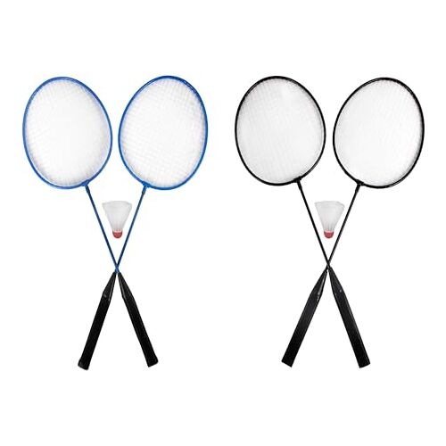 BISOMO Badmintonset, 3-delig, 2 badmintonrackets + shuttle, badmintonset