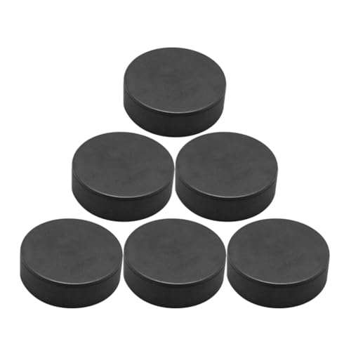 TOVINANNA 6 Stuks Hockeytrainingsbenodigdheden Hockeyballen Training Puck Zaalhockeypuck Hockeypucks Klassieke Puck Hockeyaanbod Hockeyspel Puck Hockey Pucks Binnen Geschiktheid Trainingsbal