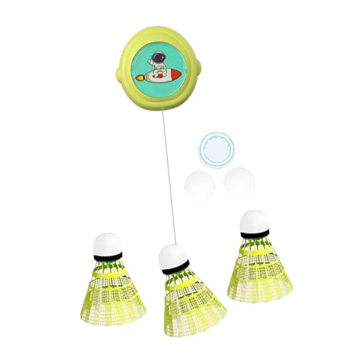 Perfeclan Indoor Badminton Trainer Zelftrainingsapparaat Apparatuur training Praktijk Badminton Trainingsapparaat voor thuistraining, Groente