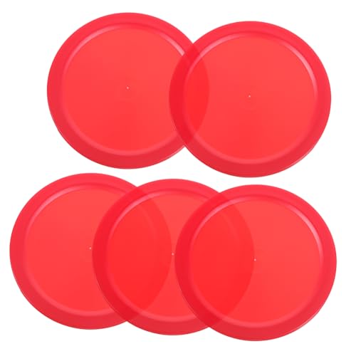 Kisangel 5 Stuks Air Hockey sport-airhockeytafel onze slimme spitsbal airhockey peddels vervangingsstukken voor airhockey ronde racket ijshockey tafel Accessoires kind puck plastic