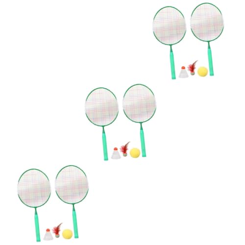 YARNOW 1 Set badminton bat kind volwassen badmintonracket apparatuur levert tafeltennis racket speelgoed badmintonracket met ballen dribbelen badminton racket tennisracket Baby