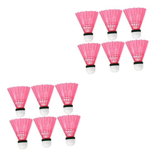 Milisten 12 Stuks shuttles spelen nylon shuttle nylon badminton badmintonrackets pendelbadminton shuttles voor school shuttle voor badminton Duurzaam nylon bal set kind roze