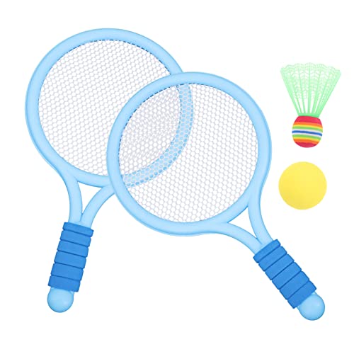 BESPORTBLE 4 Sets Sport Tennis Speelgoed Tennisspeelgoed Voor Kinderen Kunststof Tennisracket Mini-tennisrackets Educatief Tennisspeelgoed Zweet Pak Plastic Badminton Speelgoed Bal Ouder-kind