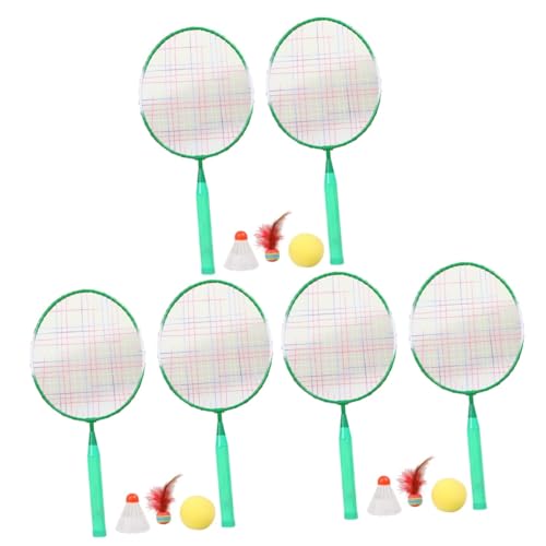 GANAZONO 3 Sets badminton bat kind volwassen badmintonracket tafeltennis racket apparatuur levert speelgoed badmintonracket met ballen mini badminton racket tennisracket Baby