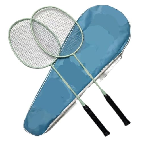 GRAVY Badminton Racket Badmintonracket Carbon Badmintonracket Uit Één Stuk, Zacht Racket Sportfitness Badmintonracket Uit Één Stuk Tennisracket (Color : Blue, Size : A)